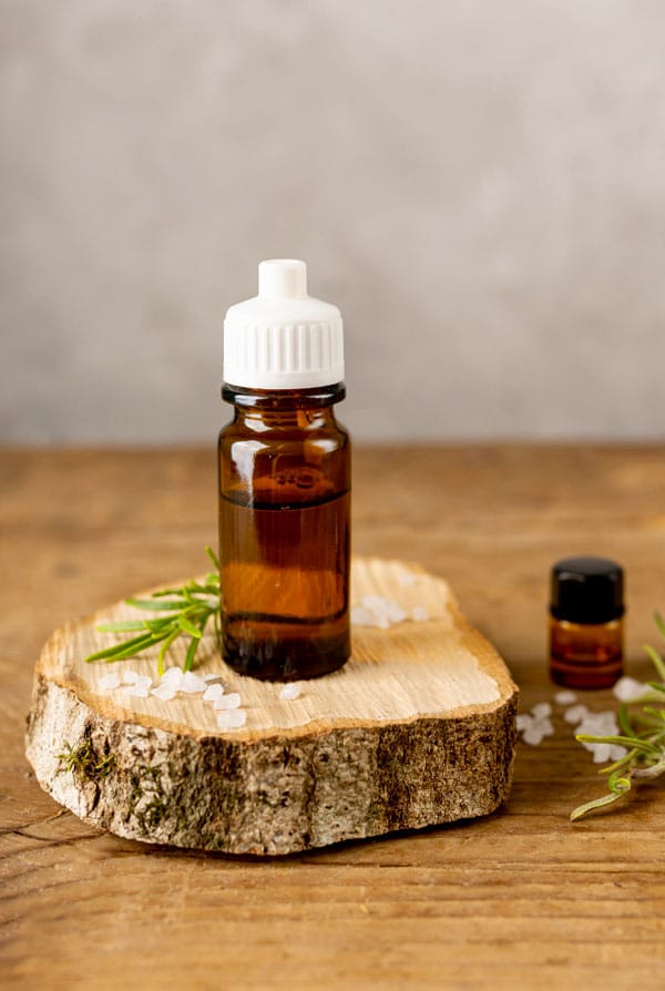 Huile essentielle échantillon foncé pour une sécurité