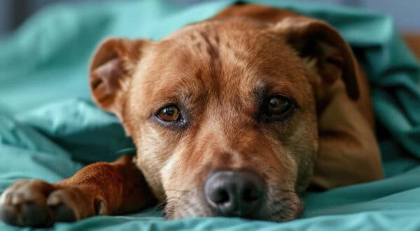 Chien atteint de dysphagie