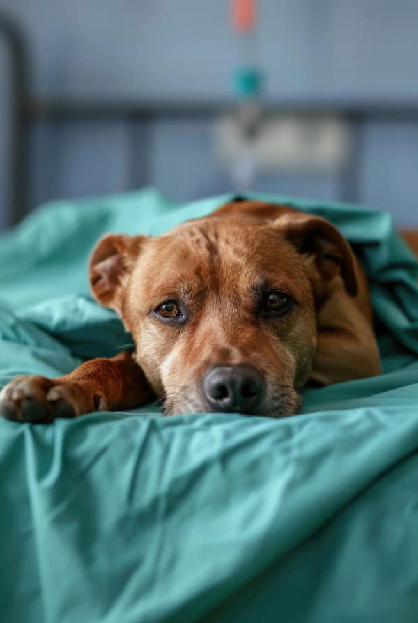 Chien atteint de dysphagie