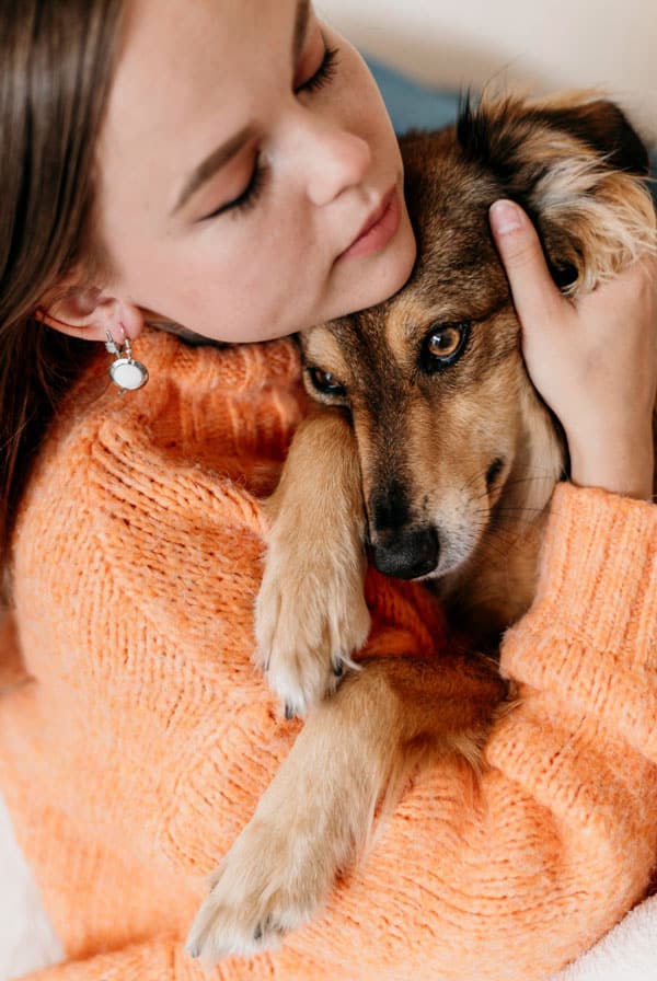 Chien ayant une laryngite