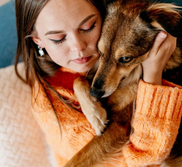Chien ayant un ver du coeur